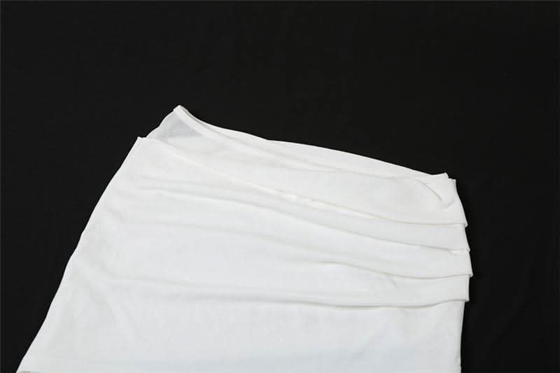 Ruched mesh solid maxi dress  | Festival Outfits Women