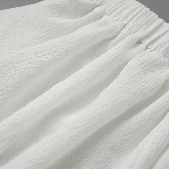 Ruffle textured bowknot tube mini skirt set  | Festival Outfits Women