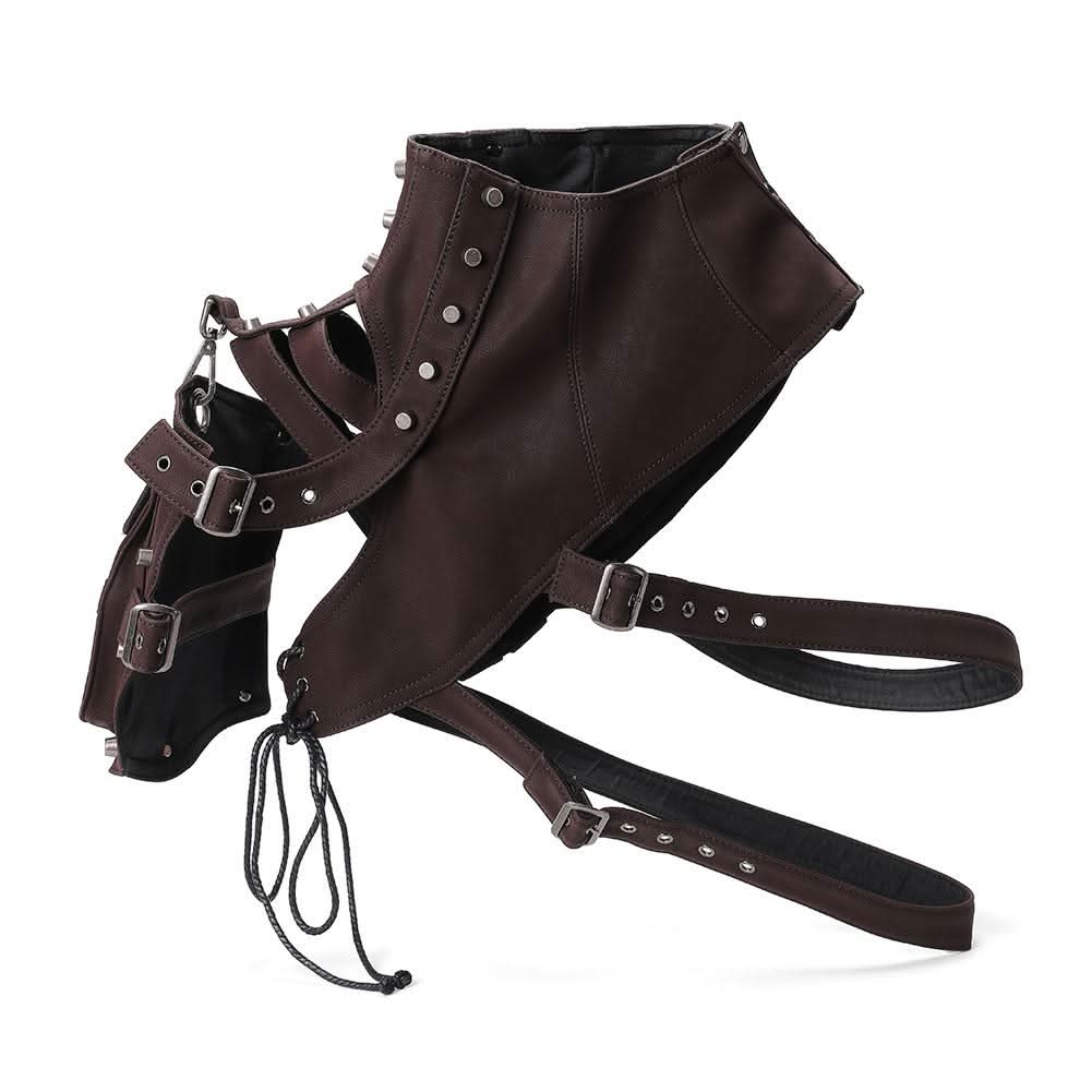 High neck buckle hollow out pocket cut out top  | Festival Outfits Women