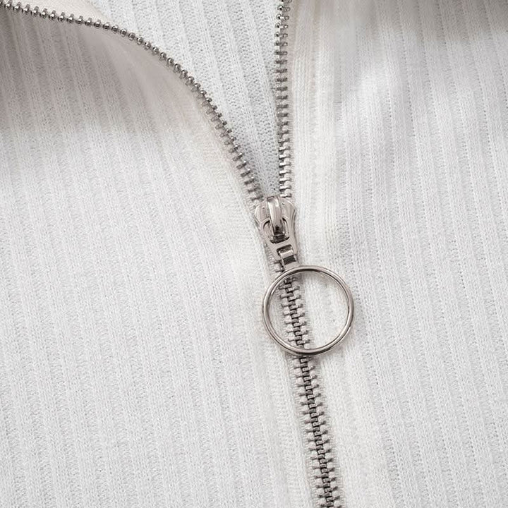 Zip-up long sleeve turnover collar leopard fluffy top  | Festival Outfits Women  | Cheetah Print Top