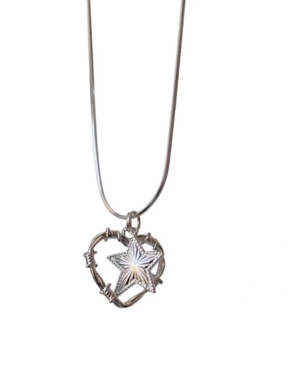Star pendant metal chain layered choker necklace  | Festival Outfits Women