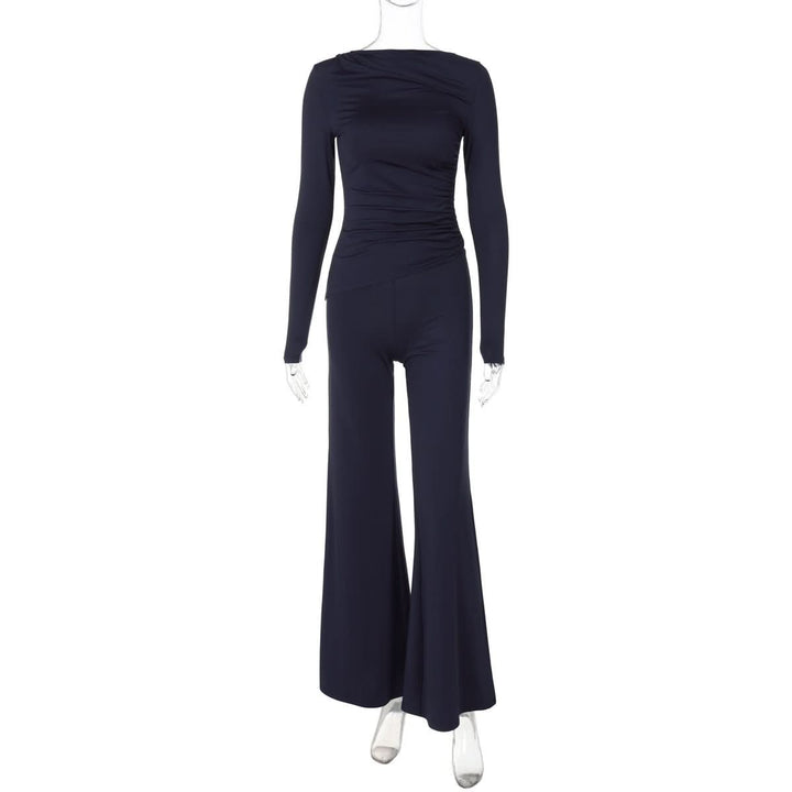 Long sleeve ruched high rise pant set  | Festival Outfits Women