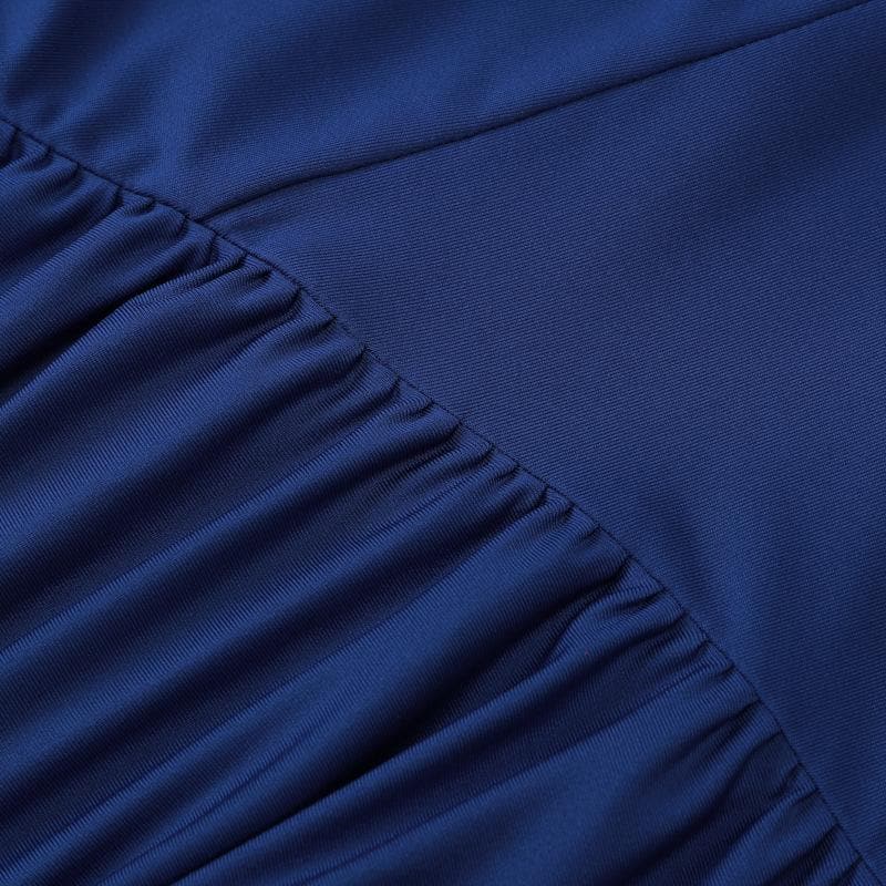 Rigar maxi mai kama da ruffle ruched mai tsari mai kyau | Kayan Biki na Mata