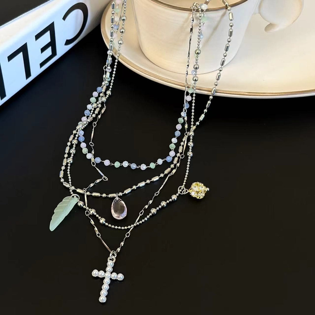 Beaded multicolor layered 2 pcs necklace  | Festival Outfits Women