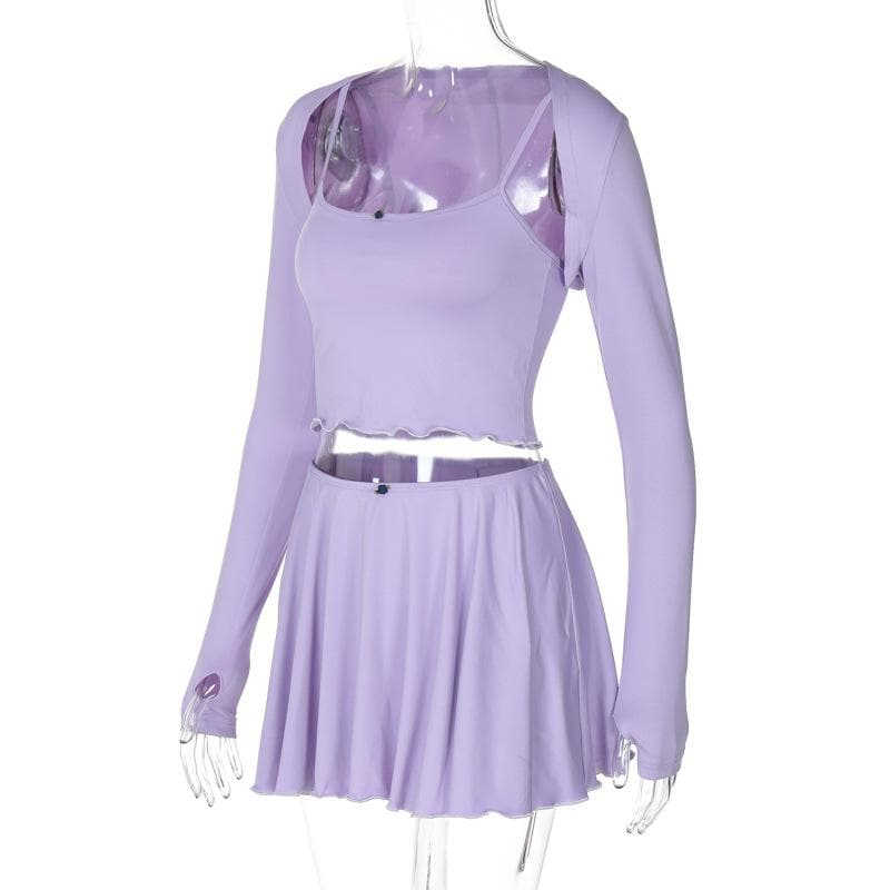 Safofin hannu masu dogon hannu da aka yi da wando mai guda 3 | Kayan Biki na Mata