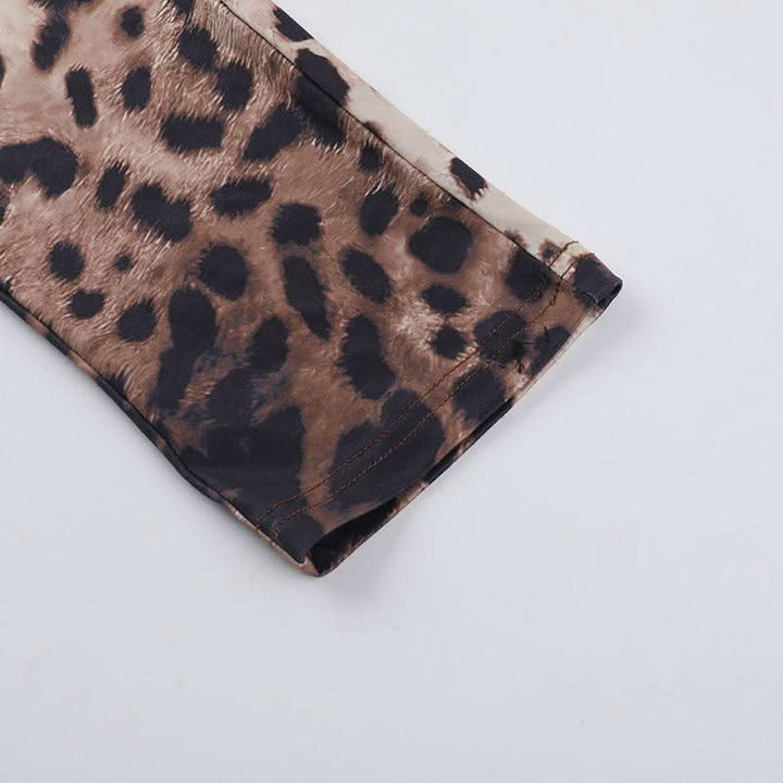 Leopard print v neck backless tank jumpsuit  | Festival Outfits Women