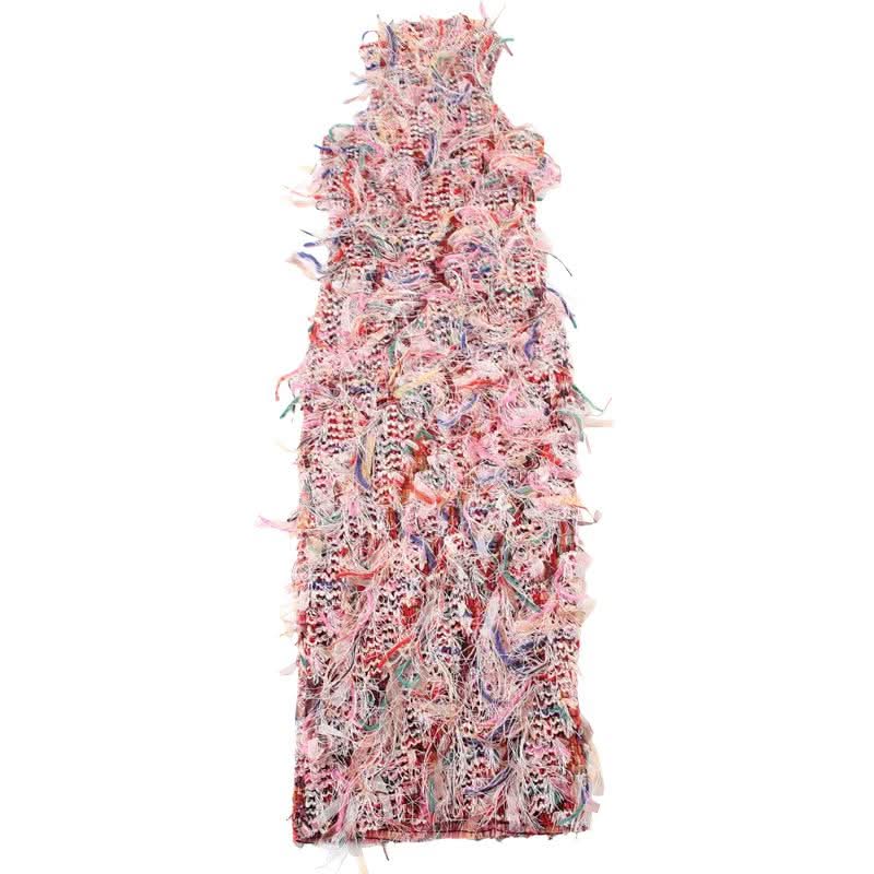 Sleeveless textured ruffle midi dress  | Festival Outfits Women