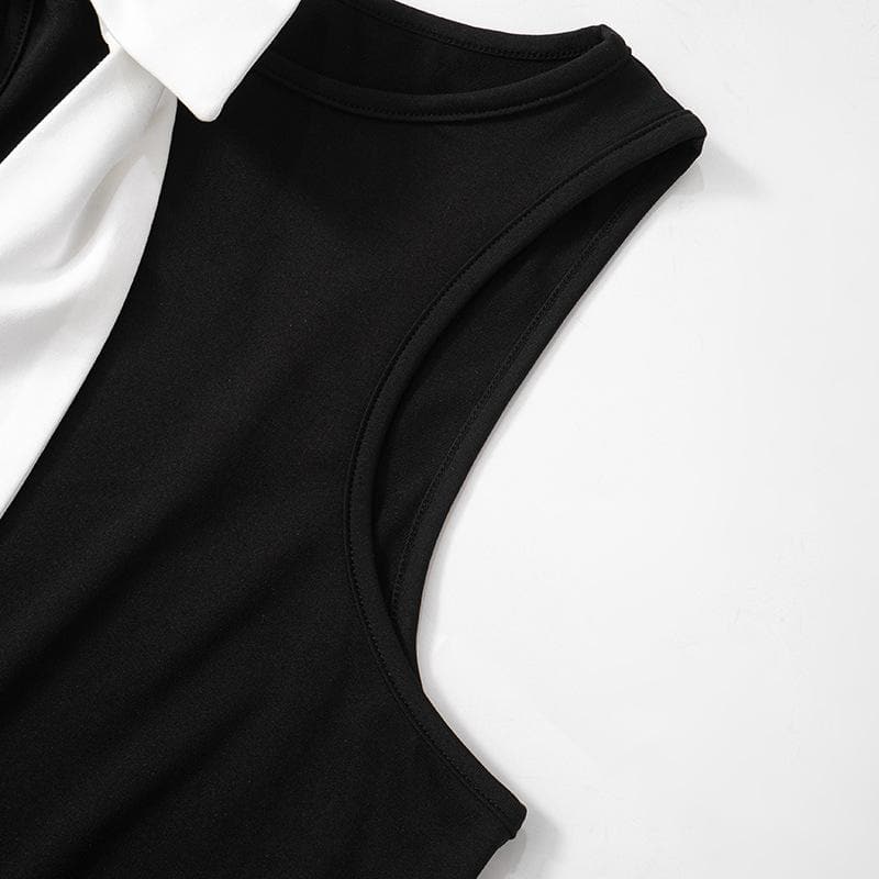 Crew neck bowknot applique tank top  | Festival Outfits Women