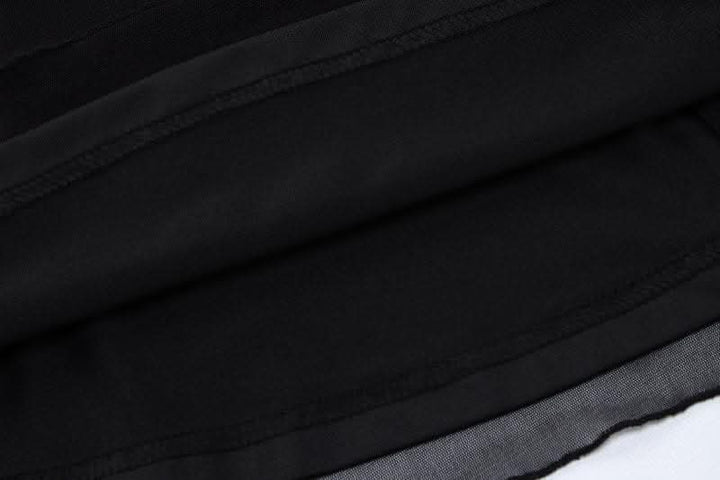 Off shoulder halter mesh mini dress-final-sale