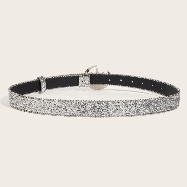 Moon star glitter beaded adjustable belt  | Festival Outfits Women