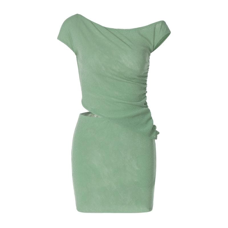 Off shoulder ruched mini skirt set  | Festival Outfits Women