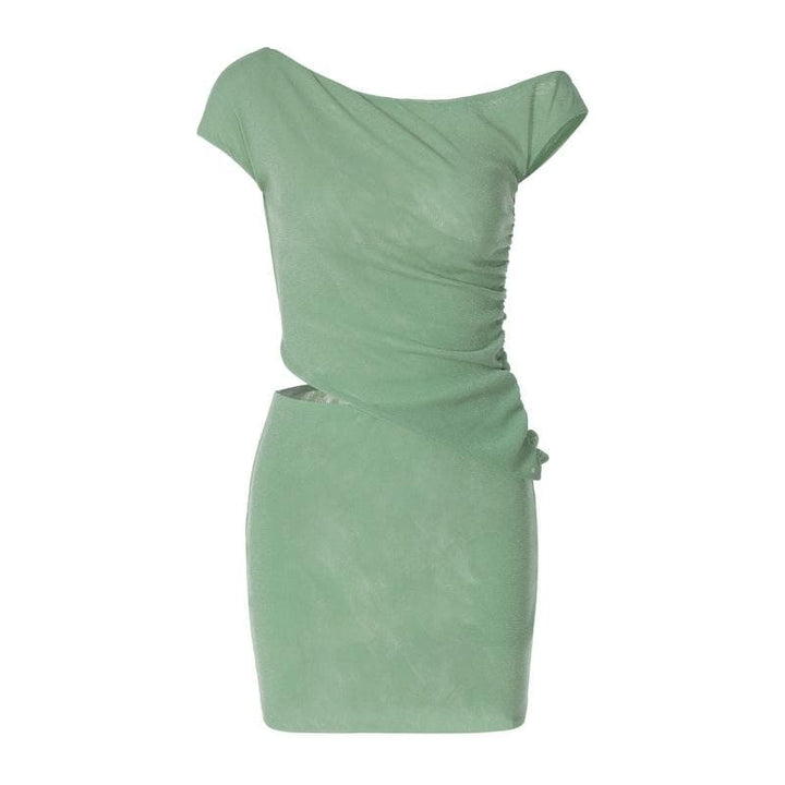Off shoulder ruched mini skirt set  | Festival Outfits Women