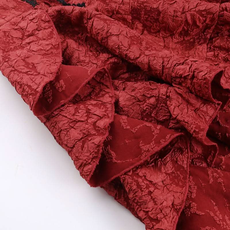 Lace up corset ruffle textured zip-up mini skirt  | Festival Outfits Women