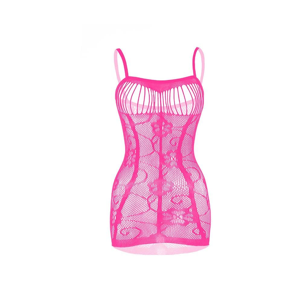 Lace hollow out solid cami cut out mini dress  | Festival Outfits Women