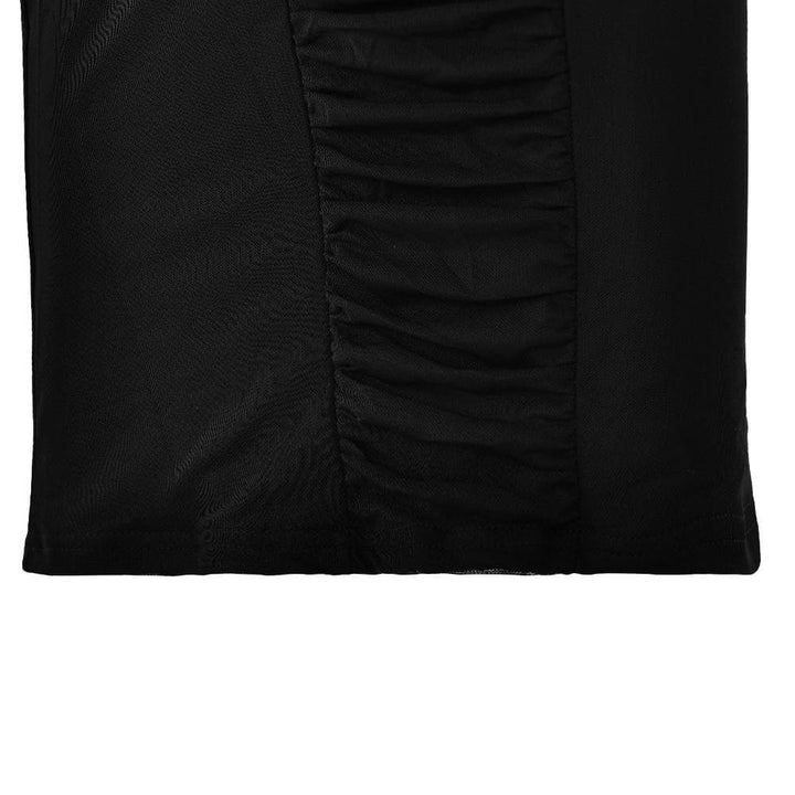 Long sleeve ruched mesh patchwork maxi dress  | Festival Outfits Women