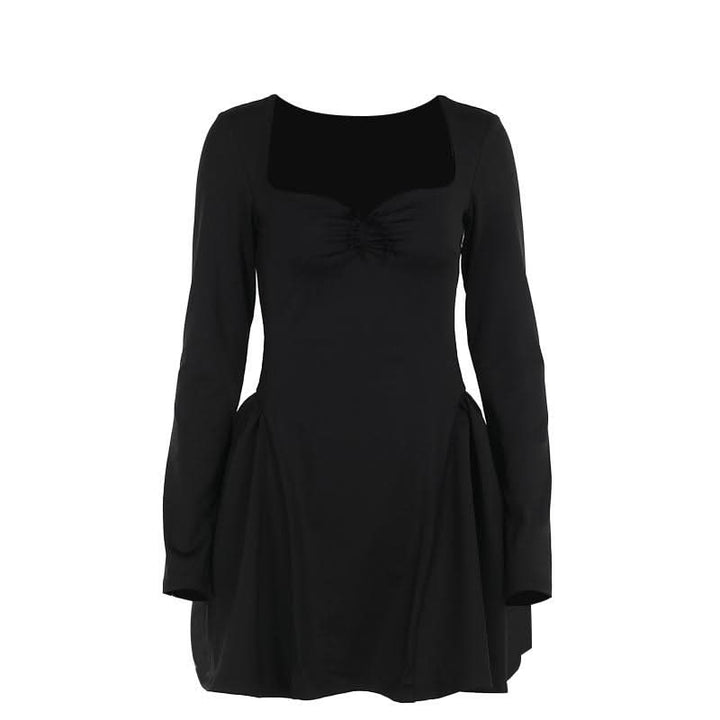 Long sleeve sweetheart neck bowknot mini dress  | Festival Outfits Women