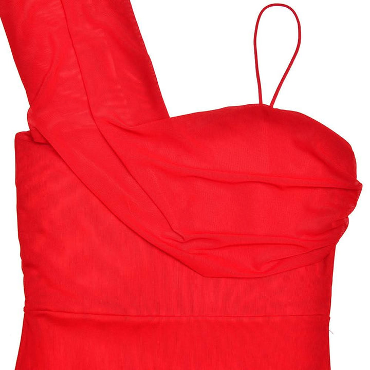 Halter mesh slit backless maxi dress  | Festival Outfits Women