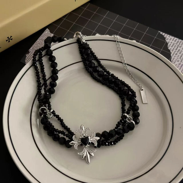 Abun wuya mai siffar cross layer choker | Kayan Biki na Mata