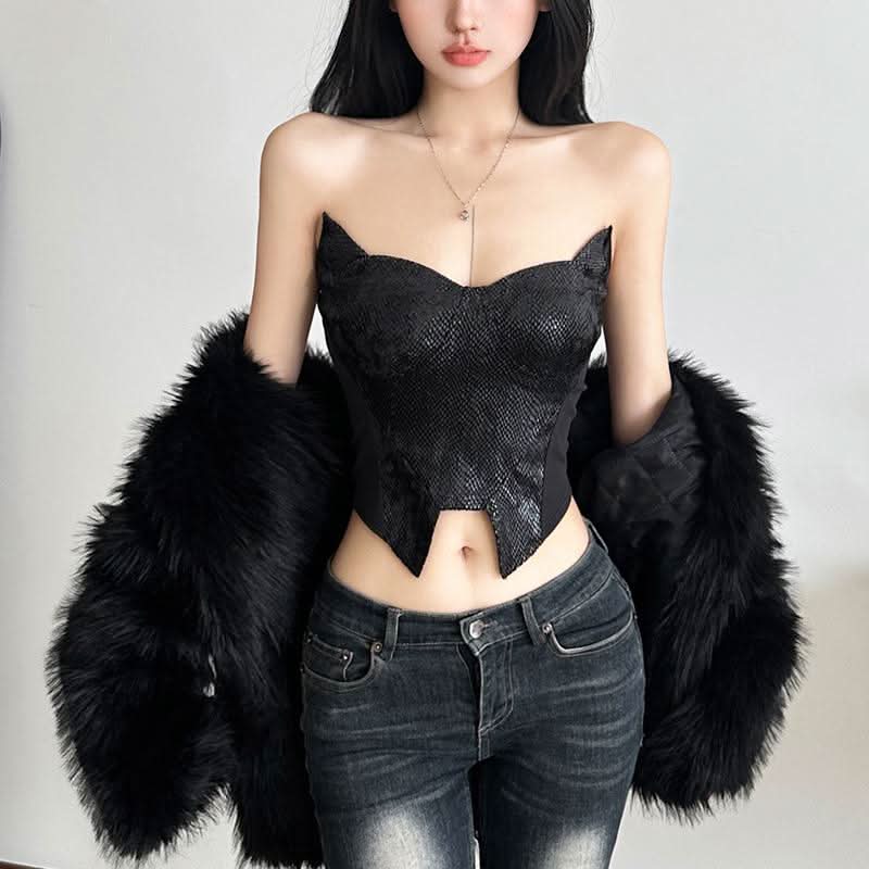 Textured solid backless tube crop top  | Festival Outfits Women