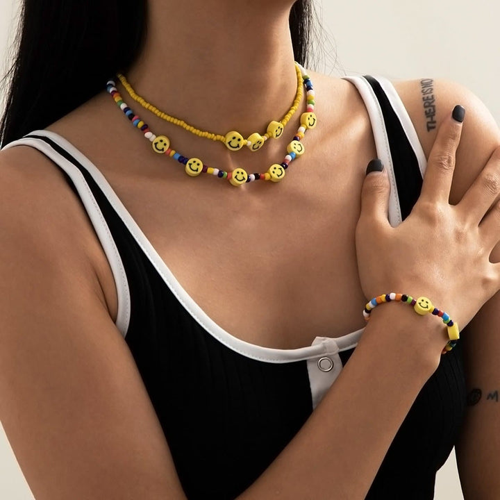 Multicolor beaded 3 pcs necklace  | Festival Outfits Women
