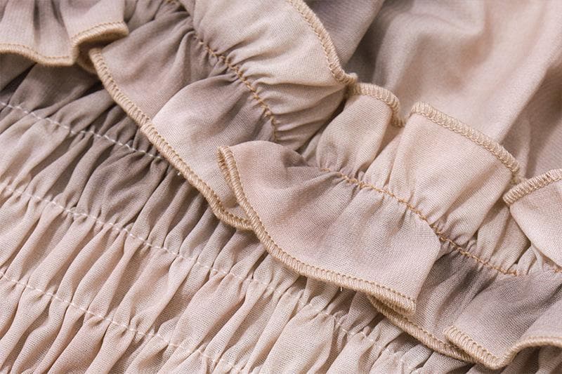 Riga mai kama da taye mai kama da ruffle taye mai kama da smocked sweetheart weight cami top | Kayan Biki na Mata