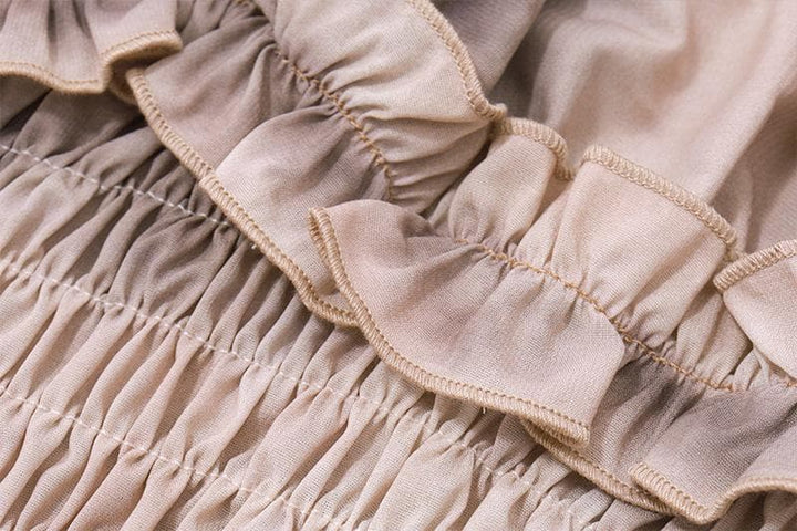 Riga mai kama da taye mai kama da ruffle taye mai kama da smocked sweetheart weight cami top | Kayan Biki na Mata