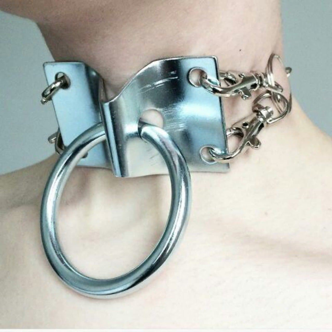 O ring metal chain choker necklace  | Festival Outfits Women