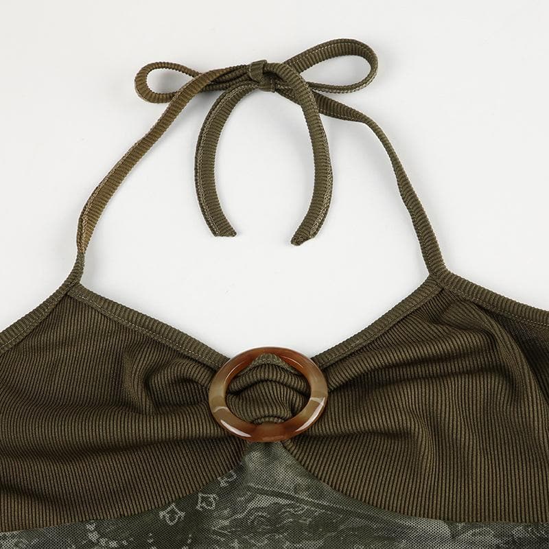 Ruffle mai kauri da aka buga da raga mai kauri | Kayan Biki na Mata