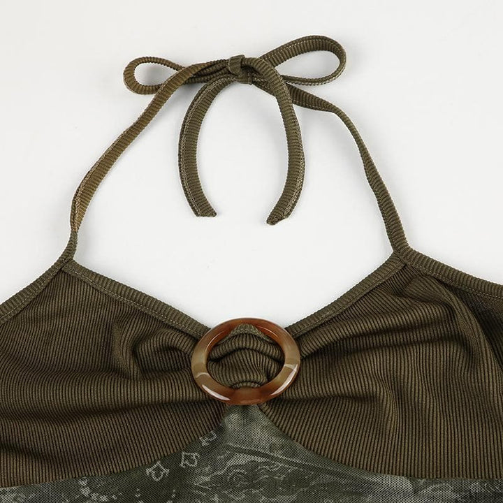 Ruffle mai kauri da aka buga da raga mai kauri | Kayan Biki na Mata