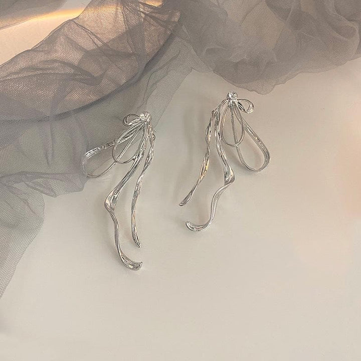 Rhinestone solid bowknot stud earrings  | Festival Outfits Women