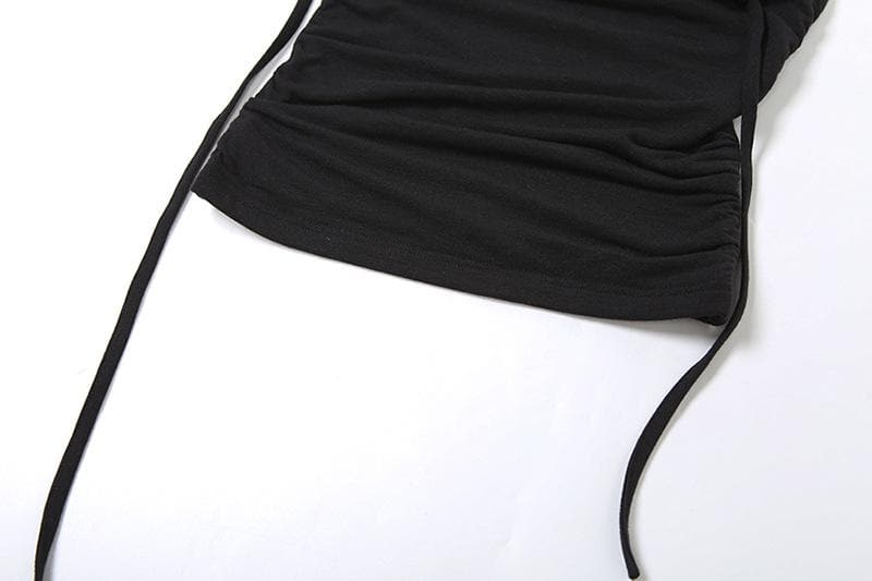 Halter backless solid ruched top  | Festival Outfits Women-final-sale