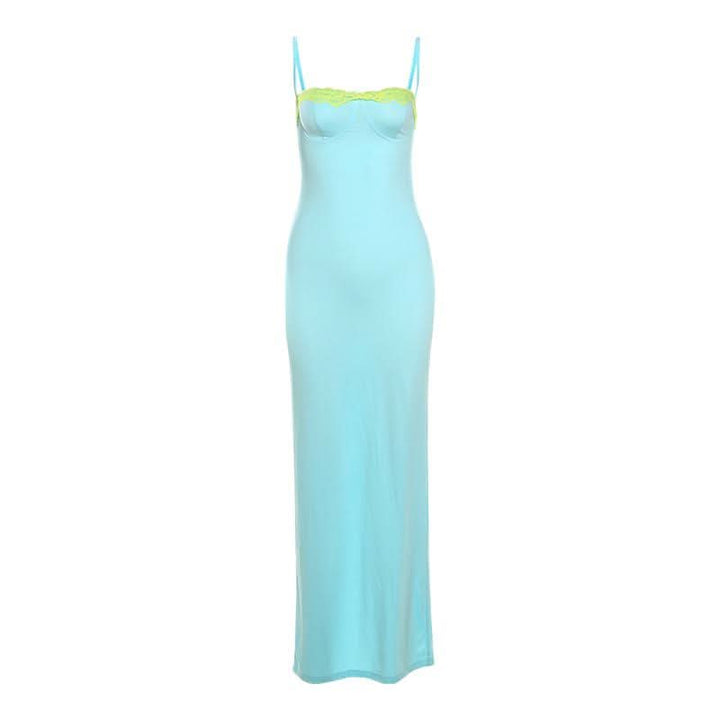 Lace hem backless cami maxi dress  | Festival Outfits Women