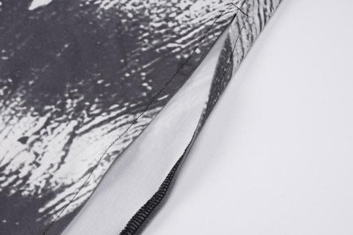 Slit long sleeve contrast o ring u neck maxi dress-final-sale  | Festival Outfits Women