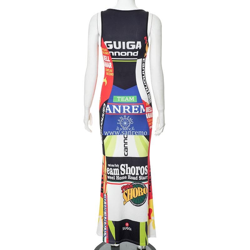 Riga mara hannu ta maxi mai kama da tambarin u na wuya | Kayan Biki na Mata