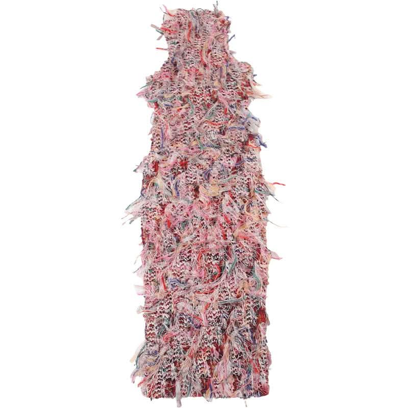 Sleeveless textured ruffle midi dress  | Festival Outfits Women