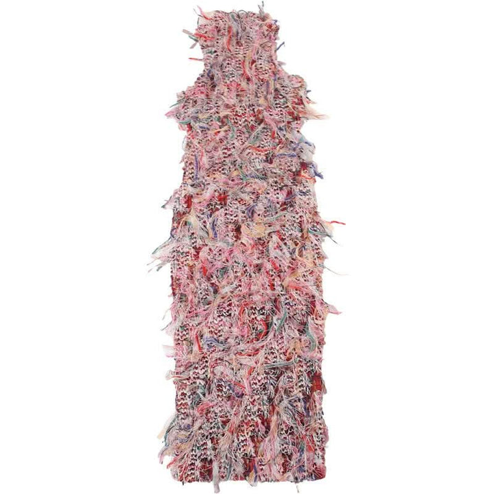 Sleeveless textured ruffle midi dress  | Festival Outfits Women
