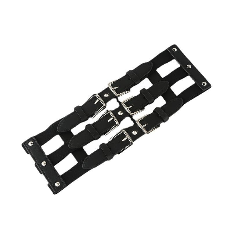 Rivet adjustable layered buckle corset  | Festival Outfits Women