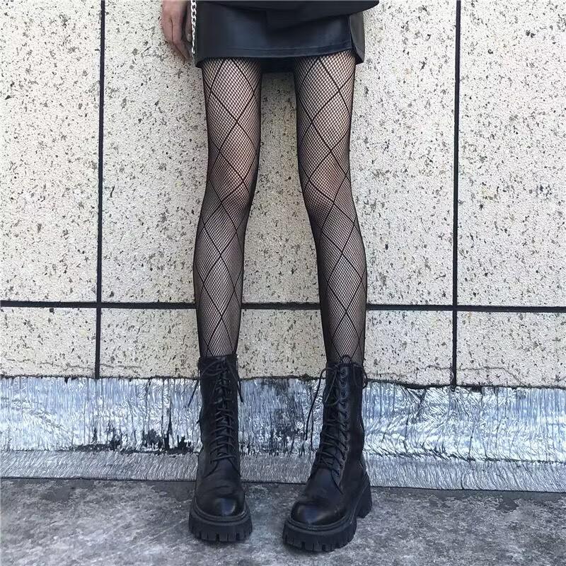 Diamond pattern fishnet tights  | Festival Outfits Women