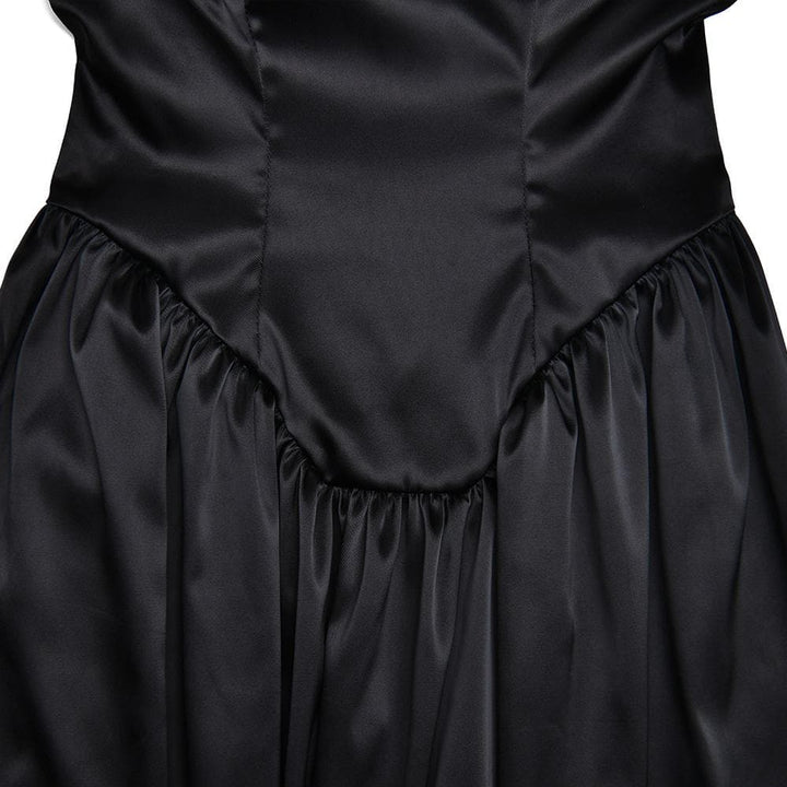 Ruched corset zip-up satin cami maxi dress  | Festival Outfits Women