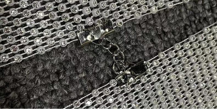 Halter fishnet beaded see through metal chain top  | Festival Outfits Women-final-sale