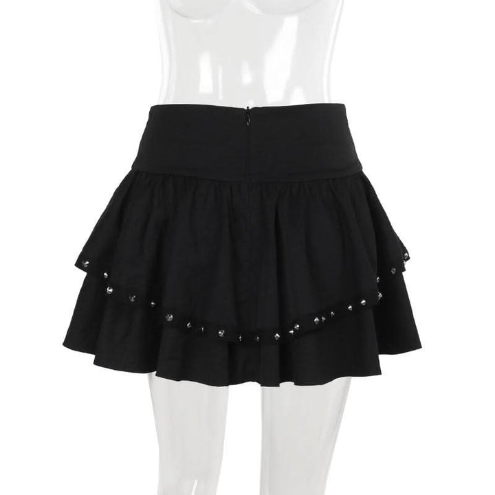 Lace up self tie o ring mini skirt  | Festival Outfits Women