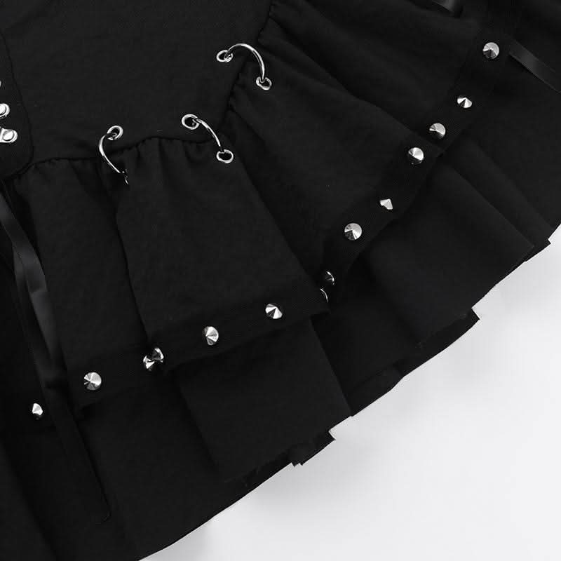 Lace up self tie o ring mini skirt  | Festival Outfits Women
