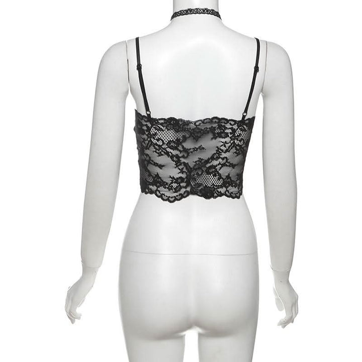 Halter v neck lace cami top  | Festival Outfits Women
