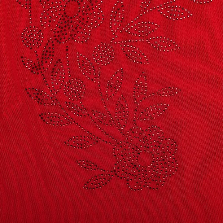 Beaded pattern u neck backless cami mini dress  | Festival Outfits Women