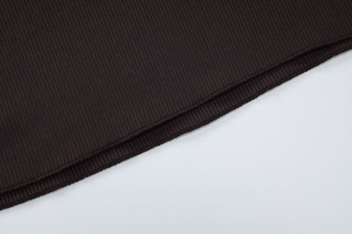 Long sleeve u neck ribbed solid maxi dress  | Festival Outfits Women