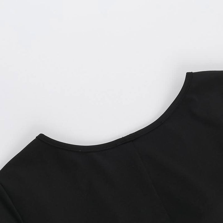 Long sleeve sweetheart neck bowknot mini dress  | Festival Outfits Women