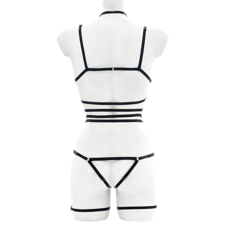 Halter solid o ring hollow out harness  | Festival Outfits Women