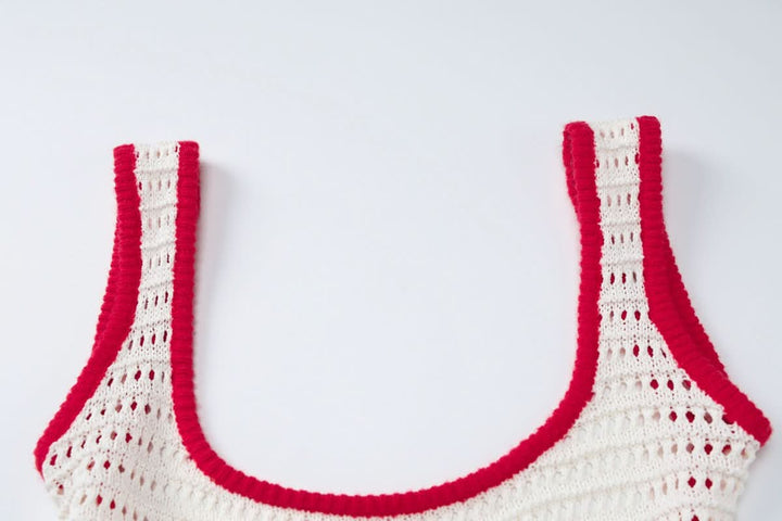 U neck backless knitted self tie cami maxi dress  | Festival Outfits Women-final-sale