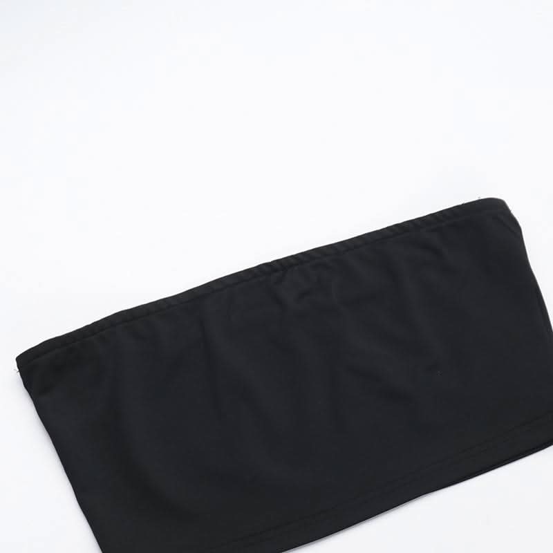 Irregular slit self tie solid tube midi skirt set  | Festival Outfits Women