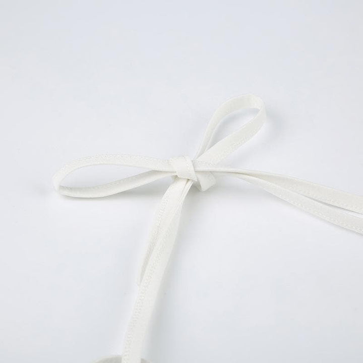 Tufafin Kaya na Halter Bustier Bowknot Ruched | Kayan Biki na Mata